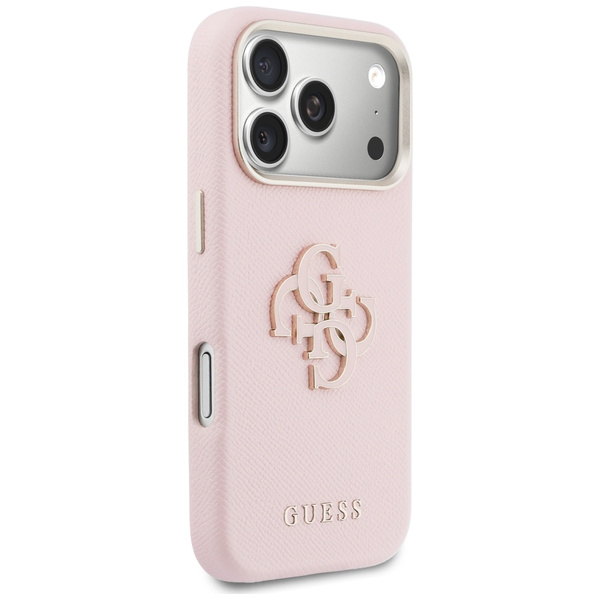 Etui Guess FW Resin Logo do iPhone 17    Pro różowy