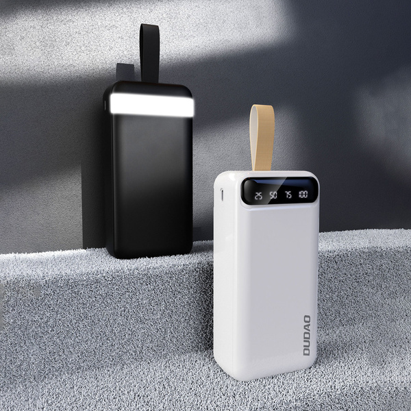 DUDAO POWERBANK 30000 MAH 3X USB WITH LED LAMP WHITE (K8S + WHITE)