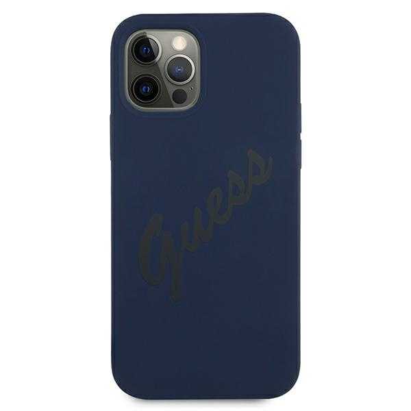 Guess GUHCP12LLSVSBL iPhone 12 Pro Max6,7" niebieski/blue hardcase Script Vintage