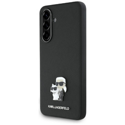 Etui Karl Lagerfeld Saffiano w/ K&C Metal Logo do Samsung Galaxy A56 czarny