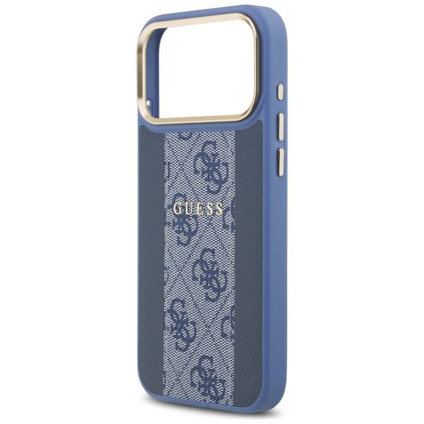 Etui Guess 4G Stripe MagSafe do iPhone   17 Pro Max niebieski