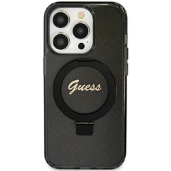 GUESS GUHMN61HRSGSK IPHONE 11 / XR 6.1 "BLACK / BLACK HARDCASE RING STAND SCRIPT GLITTER MAGSAFE