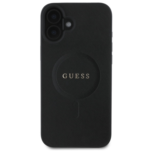 Guess GUHMP16SPSAHMCK iPhone 16 6.1"     czarny/black hardcase Saffiano Classic Logo MagSafe