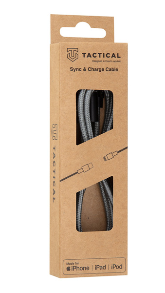 Tactical Fast Rope Kevlar Cable USB-C/Lightning MFi 1m Grey