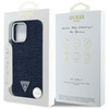 Etui Guess Denim Triangle Logo MagSafe   do iPhone 16 Pro Max niebieski