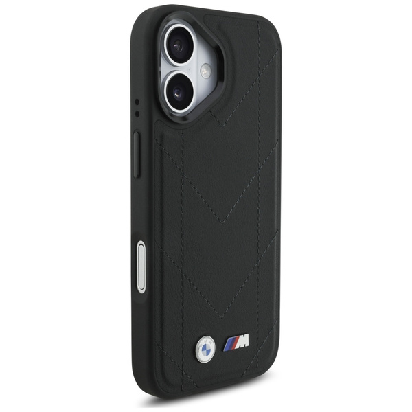 Etui BMW M Quilted Logo MagSafe do       iPhone 17 czarny
