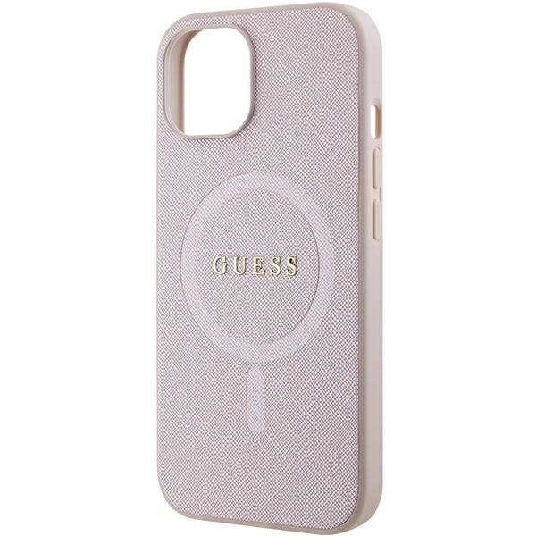 Guess GUHMP15MPSAHMCP iPhone 15 Plus / 14 Plus 6.7" różowy/pink hardcase Saffiano MagSafe
