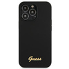 Guess GUHMP13XLSLMGBK iPhone 13 Pro Max6,7" black/czarny hardcase Silicone Script Gold Logo MagSafe