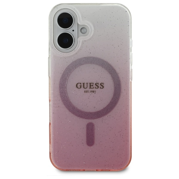 Guess GUHMP16MHGRCELP iPhone 16 Plus6.7" różowy/pink hardcase IML Glitter Gradient MagSafe