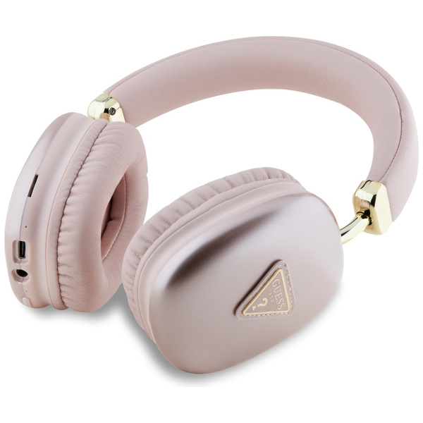 Słuchawki nauszne Guess Bluetooth 5.3    Metallic Triangle Logo różowy