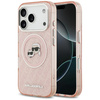 Etui Karl Lagerfeld IML Glitter Karl &   Choupette Heads Logo MagSafe do iPhone 17 Pro różowy