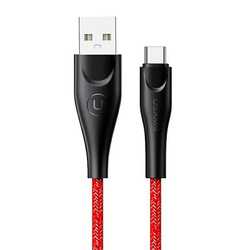 USAMS KABEL PLECIONY U41 USB-C/USB FAST CHARGE 1M CZERWONY/RED SJ392USB02 (US-SJ392)