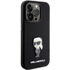 Etui Karl Lagerfeld Silicone Ikonik Metal Pin na iPhone 15 Pro - czarne