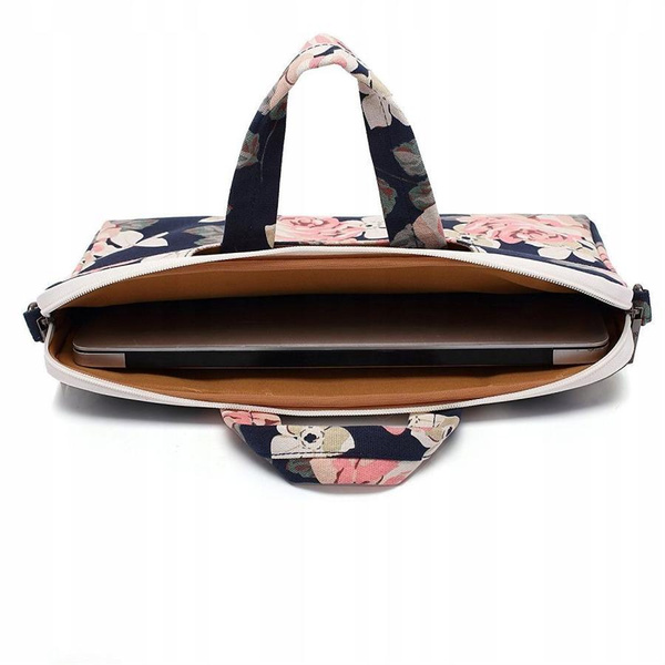 Torba Canvaslife Briefcase na laptopa 15-16'' - granatowo-różowa