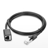 Kabel Ugreen NW112 11282 sieciowy Ethernet RJ45 (żeński) - RJ45 (męski) F/UTP Cat. 6 1 Gbps 3m - czarny