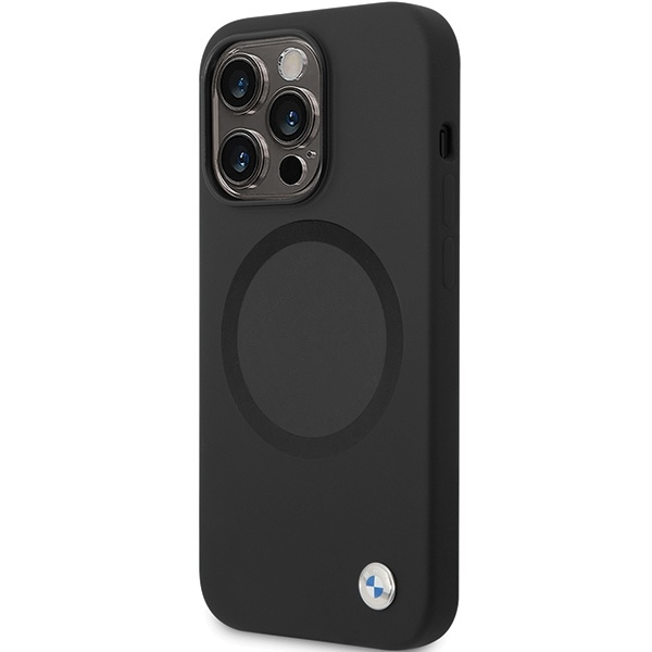 BMW BMHMP14XSILBK2 case for iPhone 14 Pro Max 6.7" - black Signature Liquid Silicone MagSafe