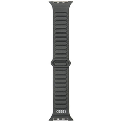 Pasek Audi Logo Synthetic Leather        Magnetic Ring do Apple Watch 44/45/46/49mm czarny