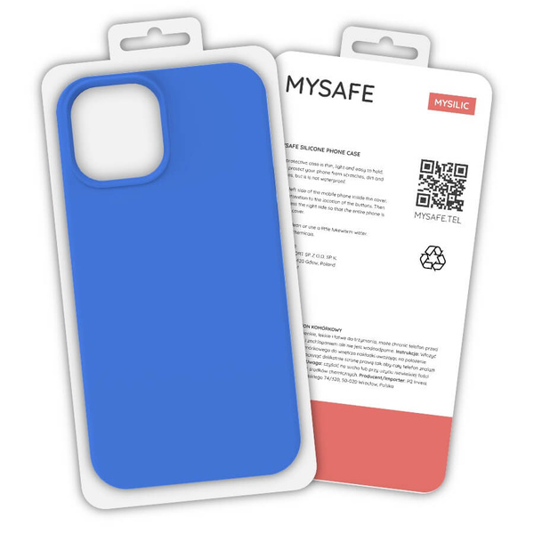 MYSAFE ETUI SILIKONOWE IPHONE 11 PRO MAX NIEBIESKI PUDEŁKO