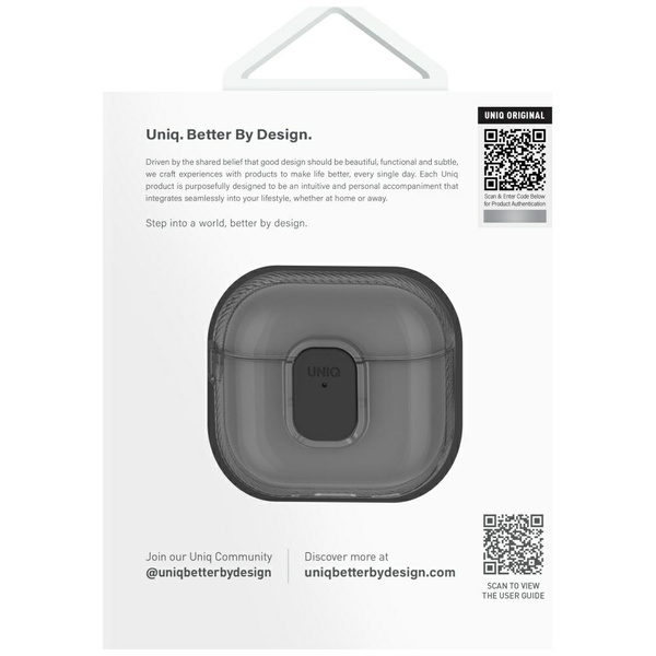 Etui UNIQ Glase Pro do AirPods 4 Lock    Case pomarańczowy