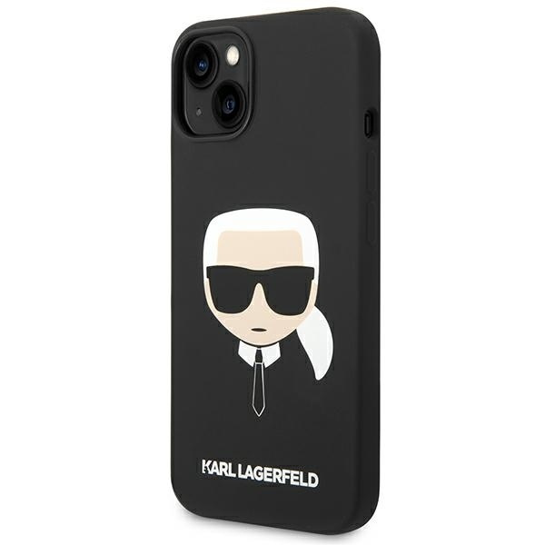 KARL LAGERFELD KLHCP14MSLKHBK IPHONE 14 PLUS / 15 PLUS 6.7 "HARDCASE CZARNY / BLACK SILICONE KARL`S HEAD