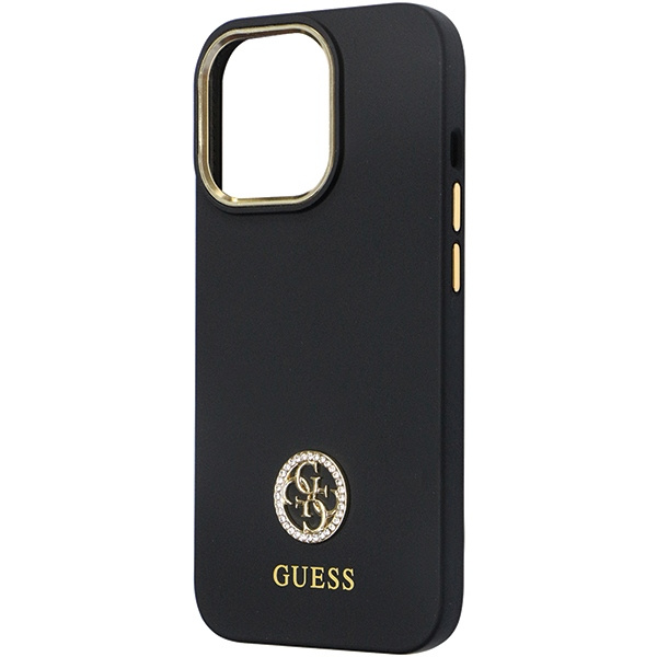 Guess GUHCP13XM4DGPK iPhone 13 Pro Max6.7" czarny/black hardcase Silicone Logo Strass 4G