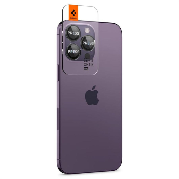 Osłona aparatu Spigen Glas.tR EZ Fit Optik Camera Protector na iPhone 14 Pro / Pro Max / 15 Pro / Pro Max / 16 Pro / Pro Max - czarna 2 szt.