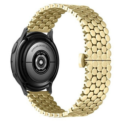 Beline pasek Watch 20mm Metal Honeycomb złoty /gold box