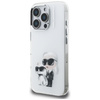 Etui Karl Lagerfeld IML Aquarelle Karl   & Choupette & Logo do iPhone 16 Pro biały