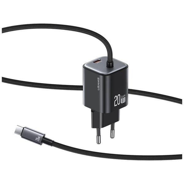 Ładowarka sieciowa USAMS JC Series CC261 20W GaN Mini Fast Charger 2xUSB-C biały