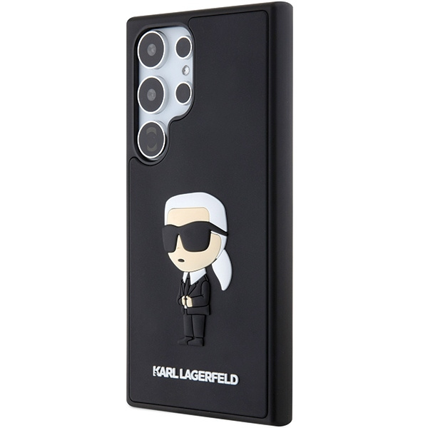 KARL LAGERFELD KLHCS24L3DRKINK S24 ULTRA S928 CZARNY/BLACK HARDCASE 3D RUBBER IKONIK