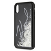 KARL LAGERFELD KLHCPXPH2IR IPHONE X/XS CZARNY/BLACK GLITTER SIGNATURE - GLOW IN THE DARK