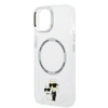 Etui Karl Lagerfeld Iconic Karl&Choupette MagSafe na iPhone 14 Plus - przezroczyste