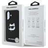 Karl Lagerfeld KLHMP16SSCHPPLK iPhone 16 czarny/black HC MagSafe Sil Choupette Head Print