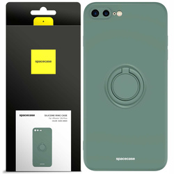 Spacecase Etui Silicone Ring iPhone 7/8 Plus dark green