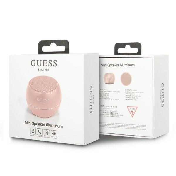 Guess głośnik Bluetooth GUWSALGEPSpeaker mini różowy/pink