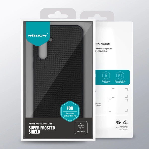 Wzmocnione etui Nillkin Super Frosted Shield Pro do Samsung Galaxy S23 FE - czarne