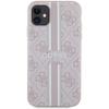 Guess GUHMN61P4RPSP iPhone 11 / Xrróżowy/pink hardcase 4G Printed Stripes MagSafe