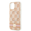 DKNY DKHMP15SHCPTSP iPhone 15 / 14 / 136.1" różowy/pink hardcase IML Checkered Mono Pattern & Printed Stripes MagSafe
