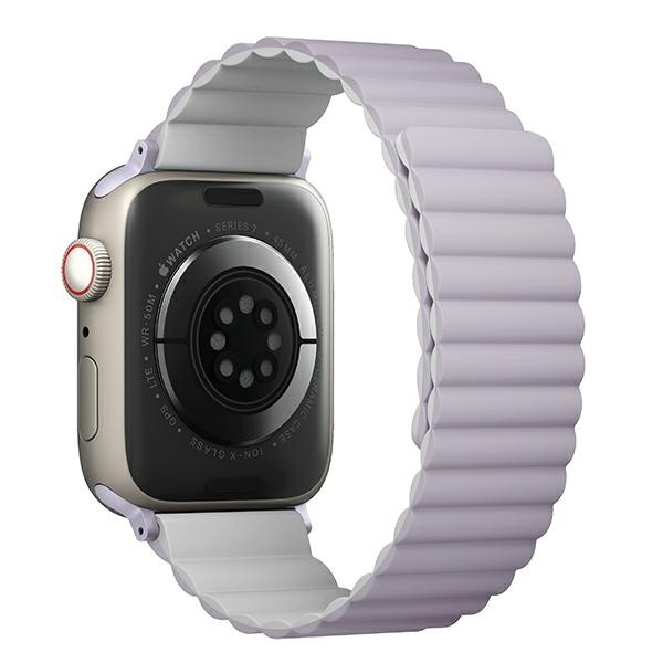 Pasek Uniq Revix na Apple Watch 1/2/3/4/5/6/7/8/SE/SE2/Ultra 42/44/45/49mm - liliowo-biały