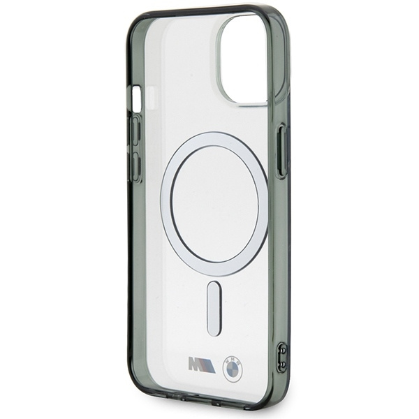 Etui BMW Silver Ring MagSafe na iPhone 14 Plus - przezroczyste