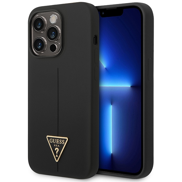 Guess GUHCP14XSLTGK iPhone 14 Pro Max6,7" czarny/black hardcase Silicone Triangle