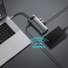 HUB Baseus Metal Gleam 9w1 USB-C - 3x USB 3.2 Gen 1 / USB-C PD 100W / VGA / HDMI / czytnik kart TF, SD / RJ45 - szary (CAHUB-CU0G)