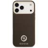 Etui Guess Grained Strass Logo MagSafe   do iPhone 17 Pro Max brązowy