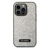 KARL LAGERFELD KLHCP14LG2ELS IPHONE 14 PRO 6,1" HARDCASE SREBRNY/SILVER GLITTER PLAQUE LOGO