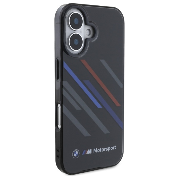 BMW BMHCP16M23HTRAK iPhone 16 Plus 6.7"   czarny/black hardcase Motorsport IML Random Stripes