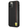 Ferrari FESAXHCP12MBK iPhone 12/12 Pro 6,1" czarny/black hardcase On Track Carbon Stripe