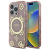 Guess GUHMP16LH4PYEEP iPhone 16 Pro 6.3" różowy/pink hardcase IML Peony On 4G Background MagSafe