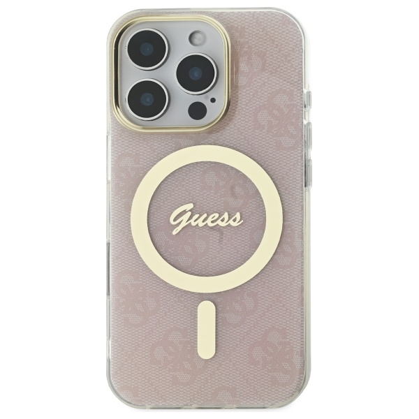 Guess GUHMP16LH4STP iPhone 16 Pro6.3" różowy/pink hardcase IML 4G MagSafe