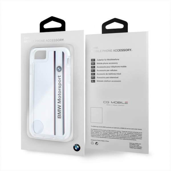 Etui BMW Motorcase na iPhone 7 - przezroczysto-białe