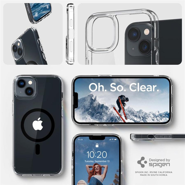 Spigen Ultra Hybrid Mag Case with MagSafe for iPhone 14 Plus - Clear Black